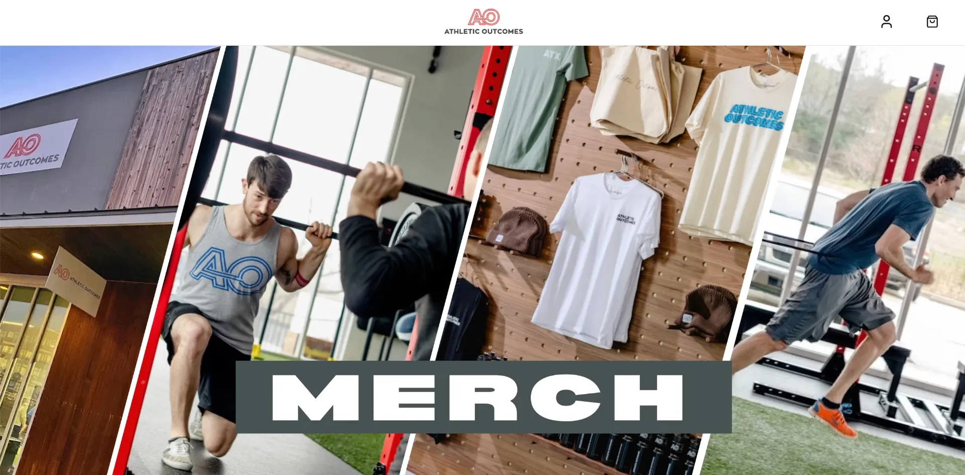 Athletic Outcomes custom branded merchandise storefront